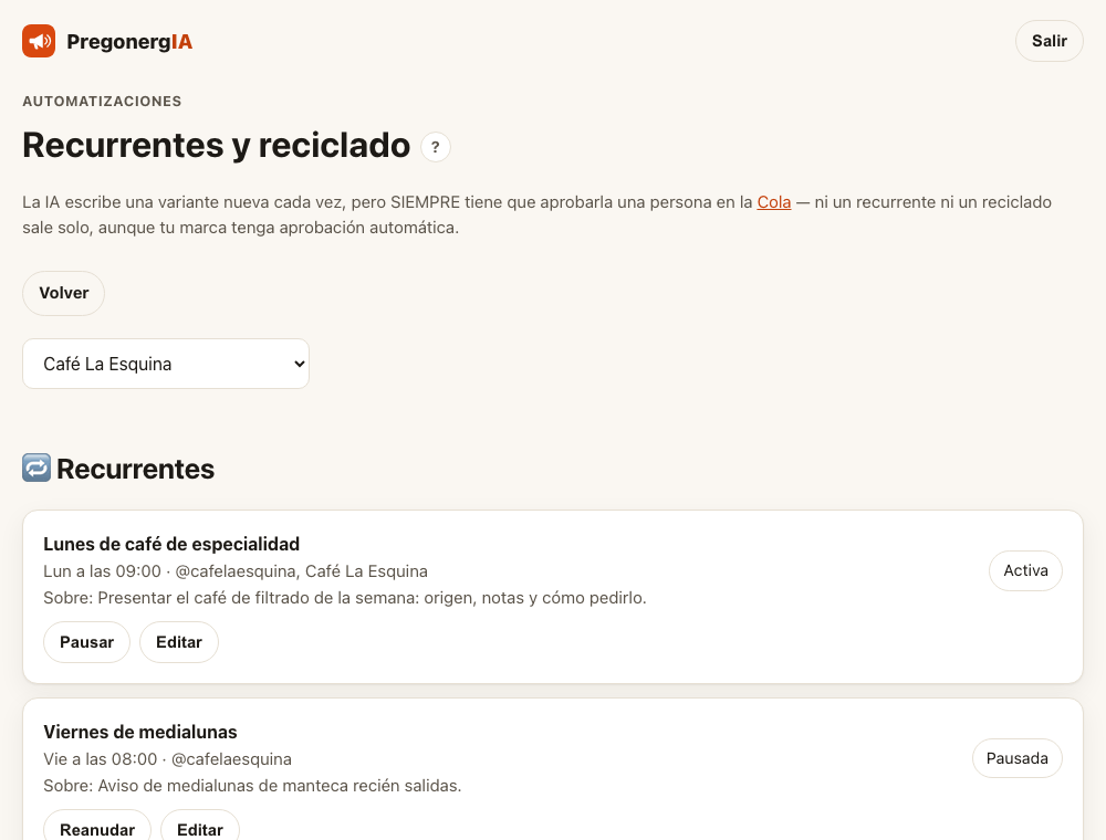Las automatizaciones de una marca: recurrentes, reciclado, blog y baja programada